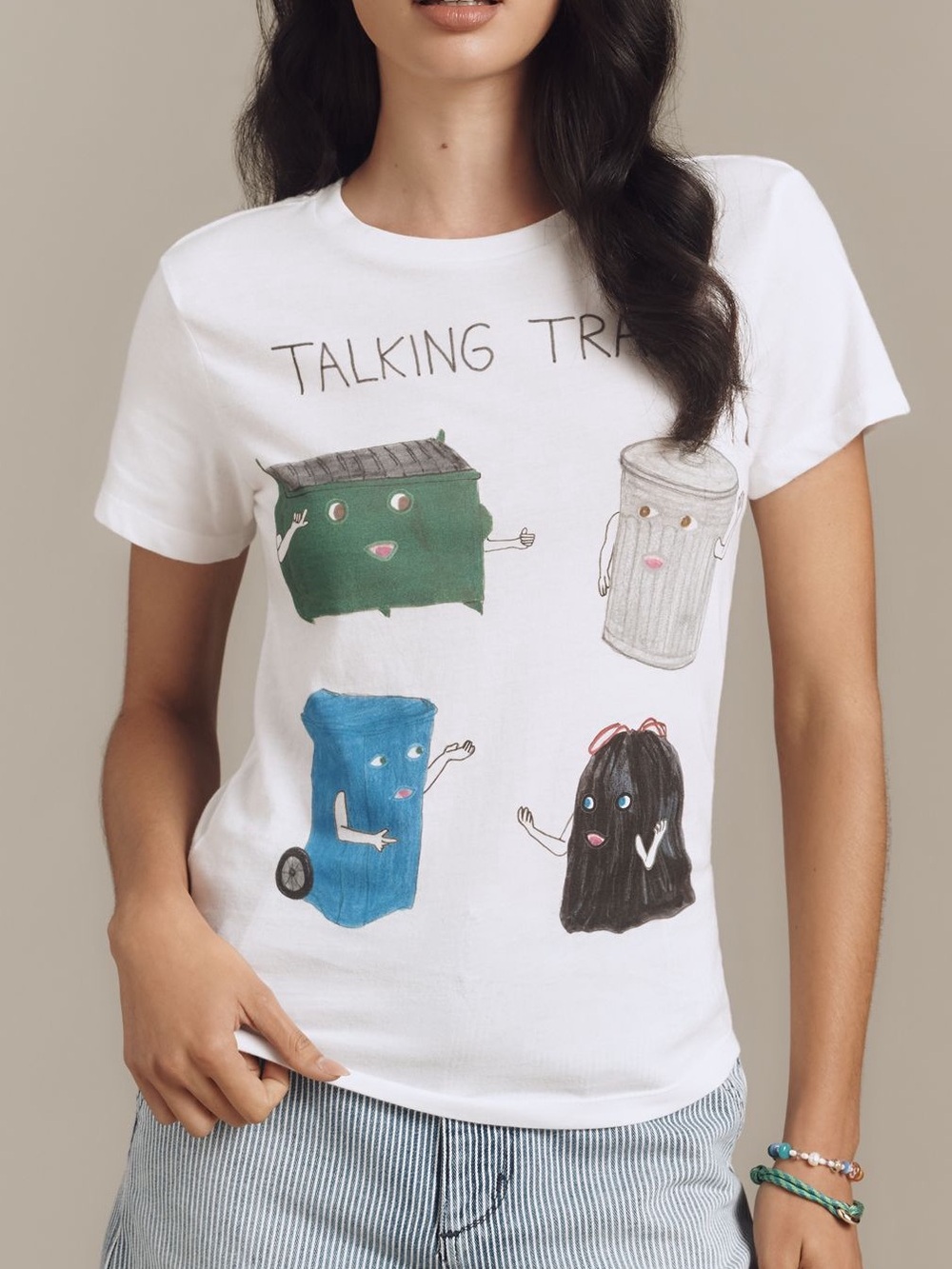 NWOT Unfortunate Portrait x Anthropologie Talking Trash Graphic Tee